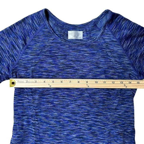 Athleta | Fastest Track Tee in Space Dye Blue, Size Medium - Picture 4 of 6